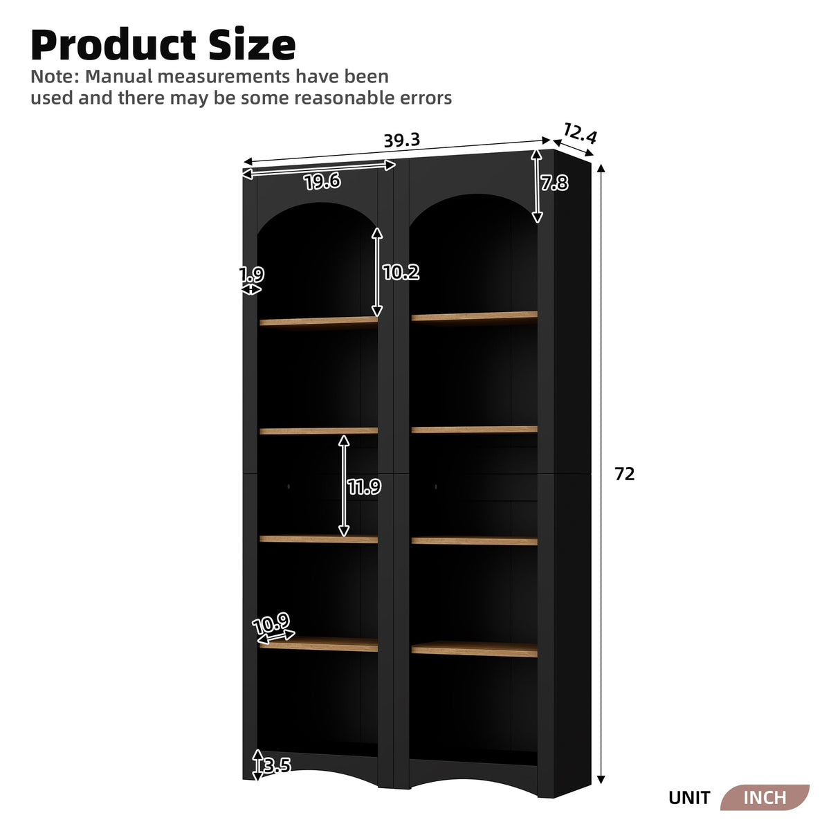 LUMISOL 3-Piece Farmhouse TV Stand Set with Bookshelf, Entertainment Center for TVs up to 70'', Media Console Set with Storage Cabinet, Rustic Sideboard with Adjustable Shelves for Living Room, Black LUMISOL