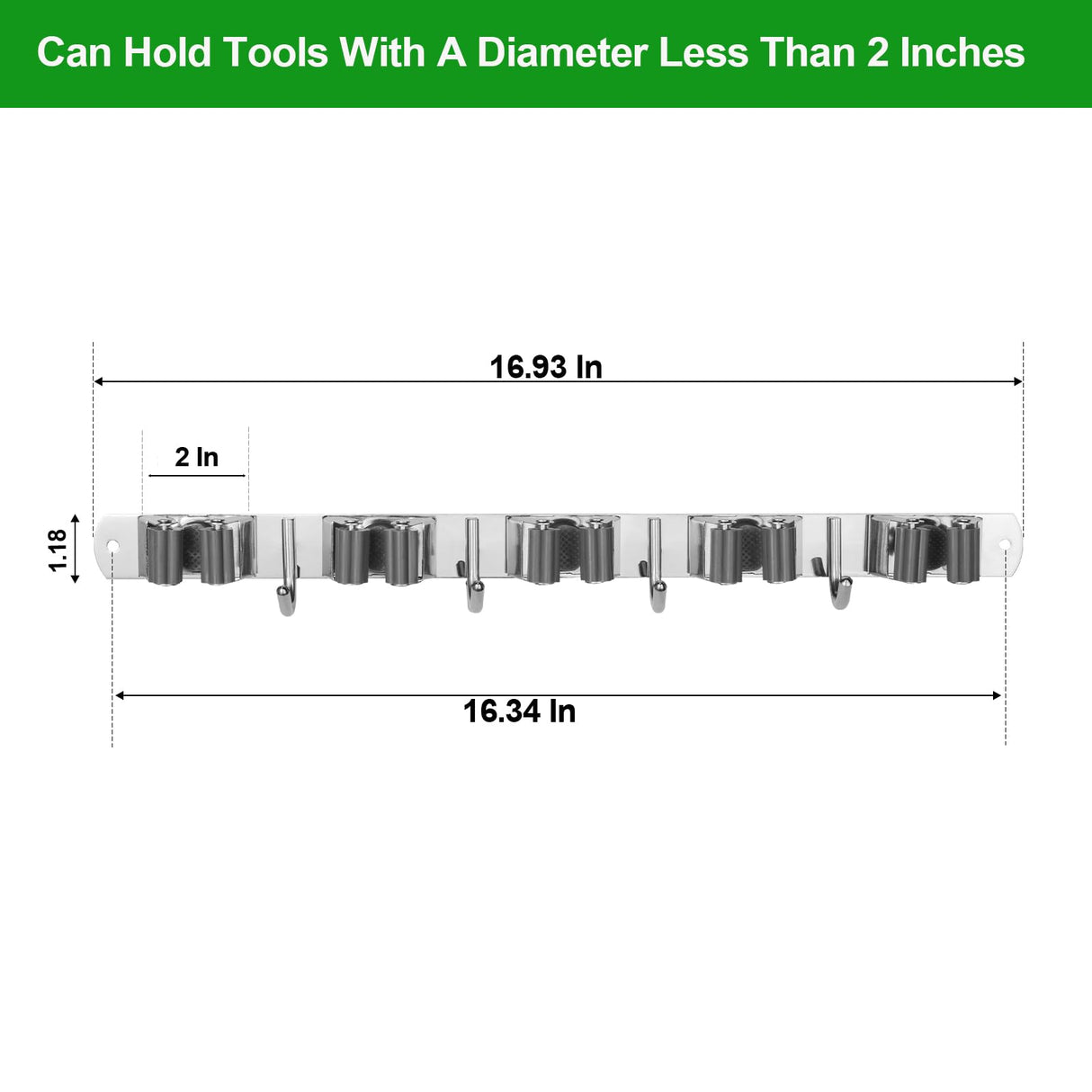 voze 5 Racks and 4 Hooks Mop and Broom Holder Wall Mount, Self Adhesive Heavy Duty Broom Hanger Organizer Storage Tool Racks for Kitchen Garden Laundry Garage voze