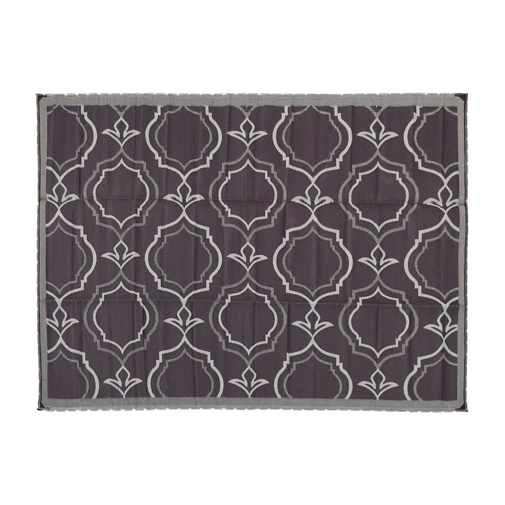 Venture Forward Reversible LED Illuminated RV Patio Mat - Magnolia Design | 9’ x 12’ - Perfect for Camping and Outdoor Use Venture Forward