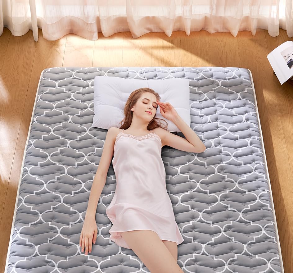 Premium Foam Japanese Floor Mattress Futon Mattress,100% High Density Comfortable Foam,Thicken Tatami Mat Sleeping Pad,Portable Kids Adults Sleeping Mats for Guest Room, Dormitory,Full (80" X 54") jzbearapt