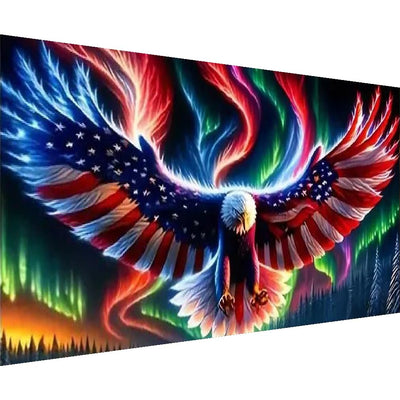 BOHADIY 5D Eagle Diamond Painting for Adults - Large Size Amercia Eagle Diamond Painting Kits, DIY Full Drill Diamond Art Kits for Adults, Gem Painting Kit Animal for Home Wall Decor 27.5 X 15.7 Inch