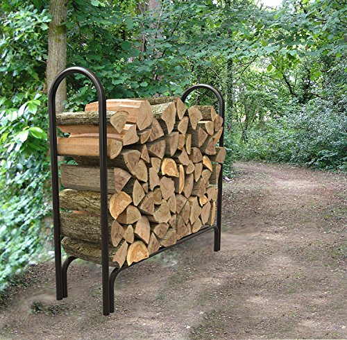 Panacea 15203 Deluxe Outdoor Log Rack, Black, 4-Feet, Log Rack Only Panacea