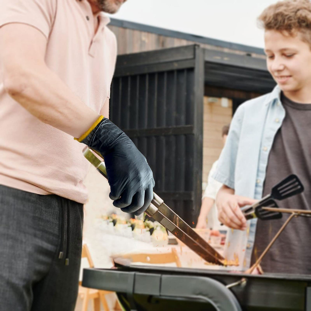 Evridwear Cotton Work Gloves Light-duty String Knit BBQ Glove Liner for Outdoor Cooking, Painting, Gardening Men & Women 10 Pairs (Grey, Large) Evridwear