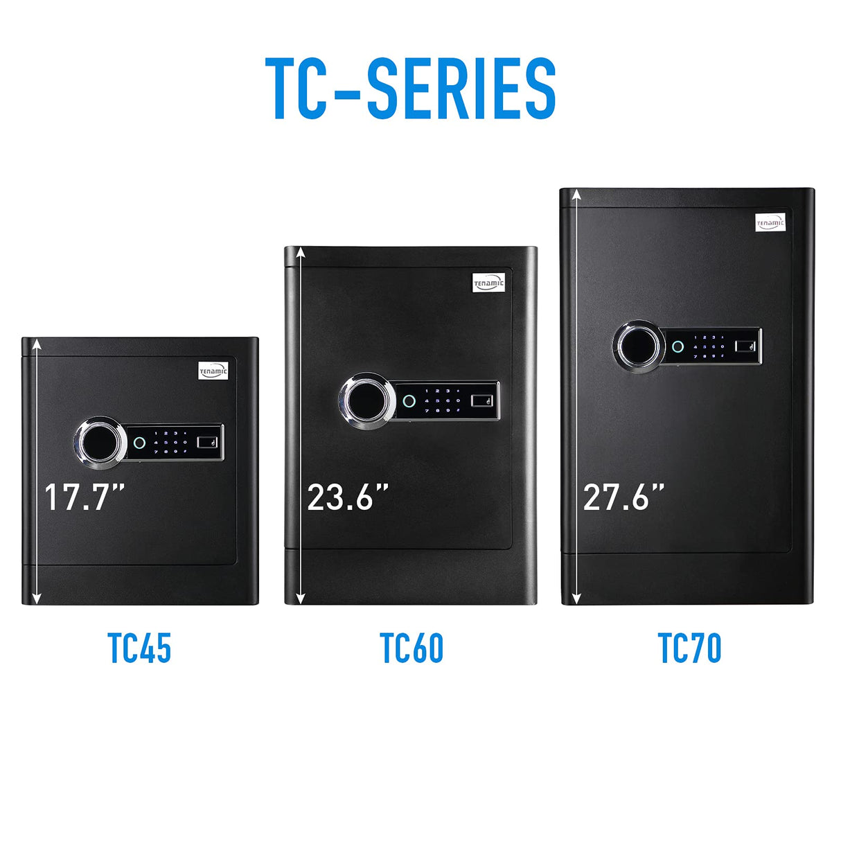 Tenamic Deluxe Biometric Fingerprint Safe Box Smart Touch Screen Fireproof Safe for Home Office Hotel 3.83 Cubic Tenamic