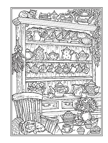 Creative Haven Afternoon Tea Coloring Book (Adult Coloring Books: Food & Drink) Dover Publications