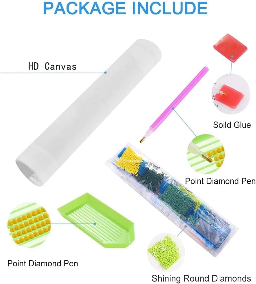 Diamond Painting Kits for Adults&Beginners DIY 5D Diamond Art Paint with Round Diamonds Full Drill Cow Gem Art Painting Kit for Home Wall Decor Gifts(12x16inch/30×40cm) TINY FUN