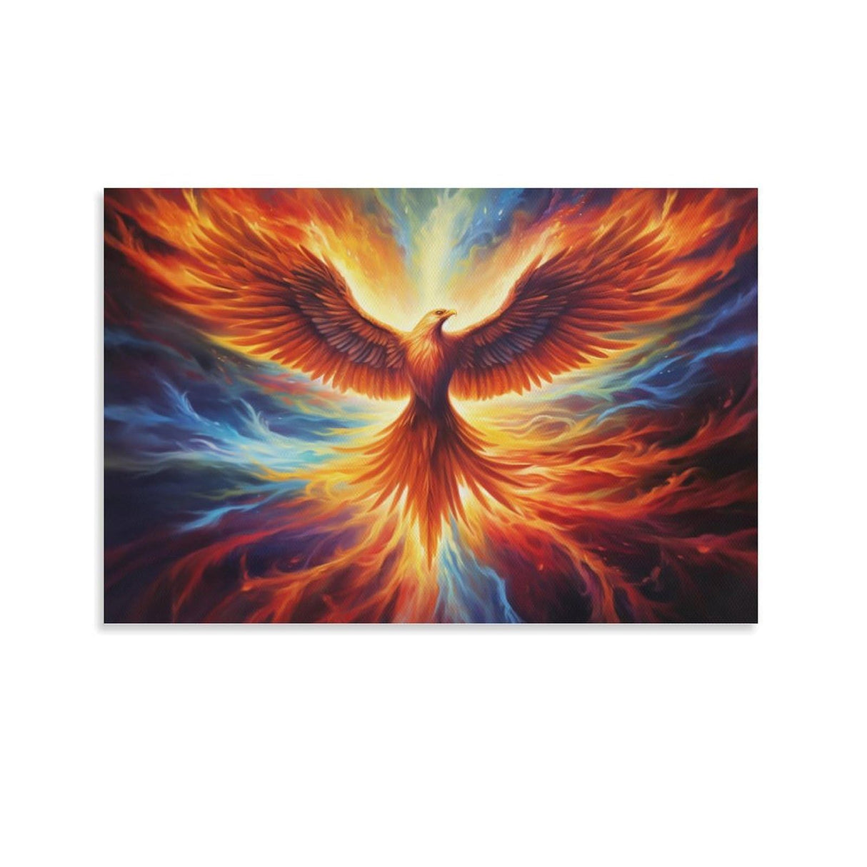 QEOPGNE Fire Bird Phoenix Rising Wall Art Fantasy Phoenix Poster Canvas Art Prints for Bedroom Office Living Room Pictures Paintings Cool Phoenix Wall Decor for Mens Women Unframed 12x18inch(30x45cm) QEOPGNE