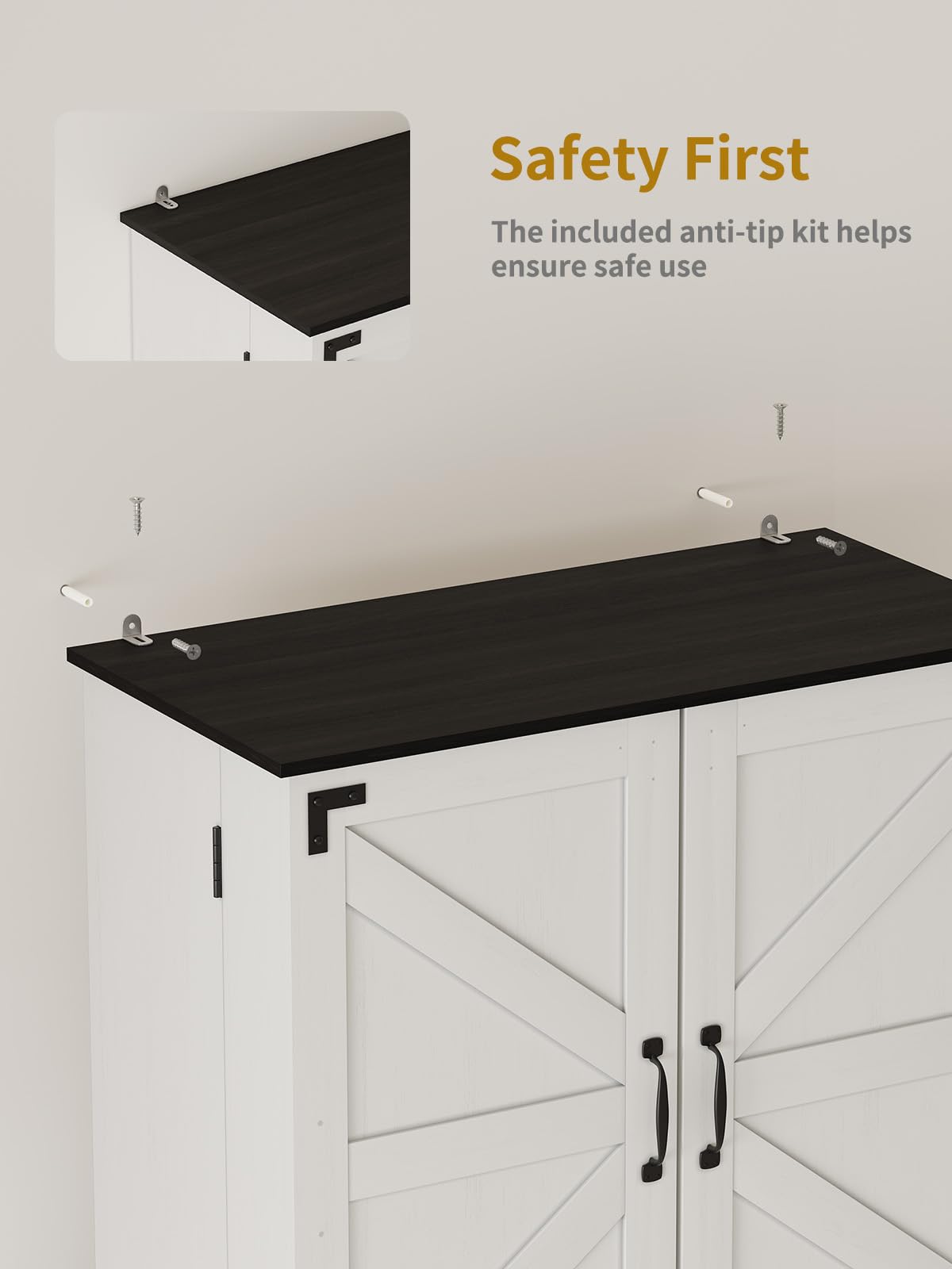 Kitchen Pantry Storage Cabinet 72” Tall, Bathroom Storage Cabinet with 4 Adjustable Shelves and 1 Drawer, Metal Storage Cabinet Freestanding Cupboard for Kitchen, Dining Room, Bathroom (White) Sunny Heart