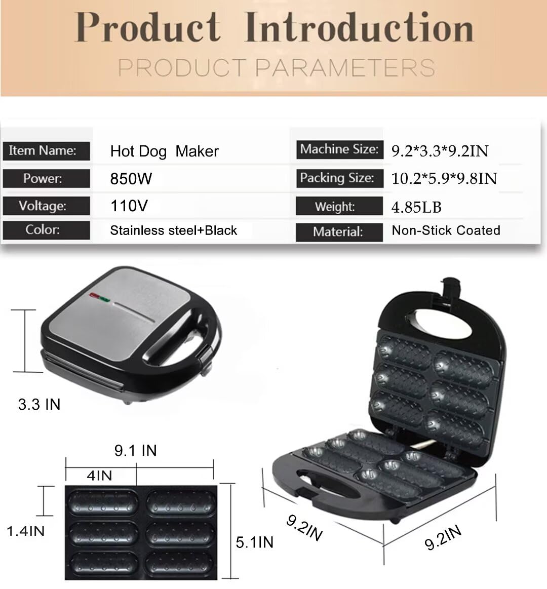 Waffle Maker,Donut,Hot Dog Machine Set,3-in-1 Multifunctional Breakfast Maker Machine with Iron Removable Plate Mold for Home,Kitchen,Cake,Paninis,Nut,Steaks,Grill,Lunch,Snacks or Dessert JACKGOLD