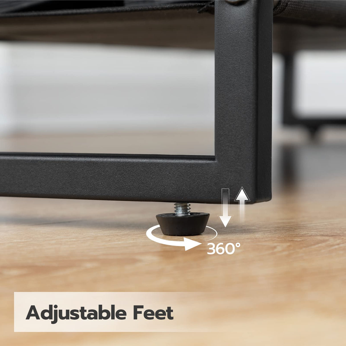 HOOBRO Shoe Rack, 5 Tier Shoe Storage Organizer with 4 Oxford Fabric Shelves and Top Panel, Holds 16-20 Pairs of Shoes, for Entryway and Closet, Industrial, Rustic Brown BF50XJ01 HOOBRO