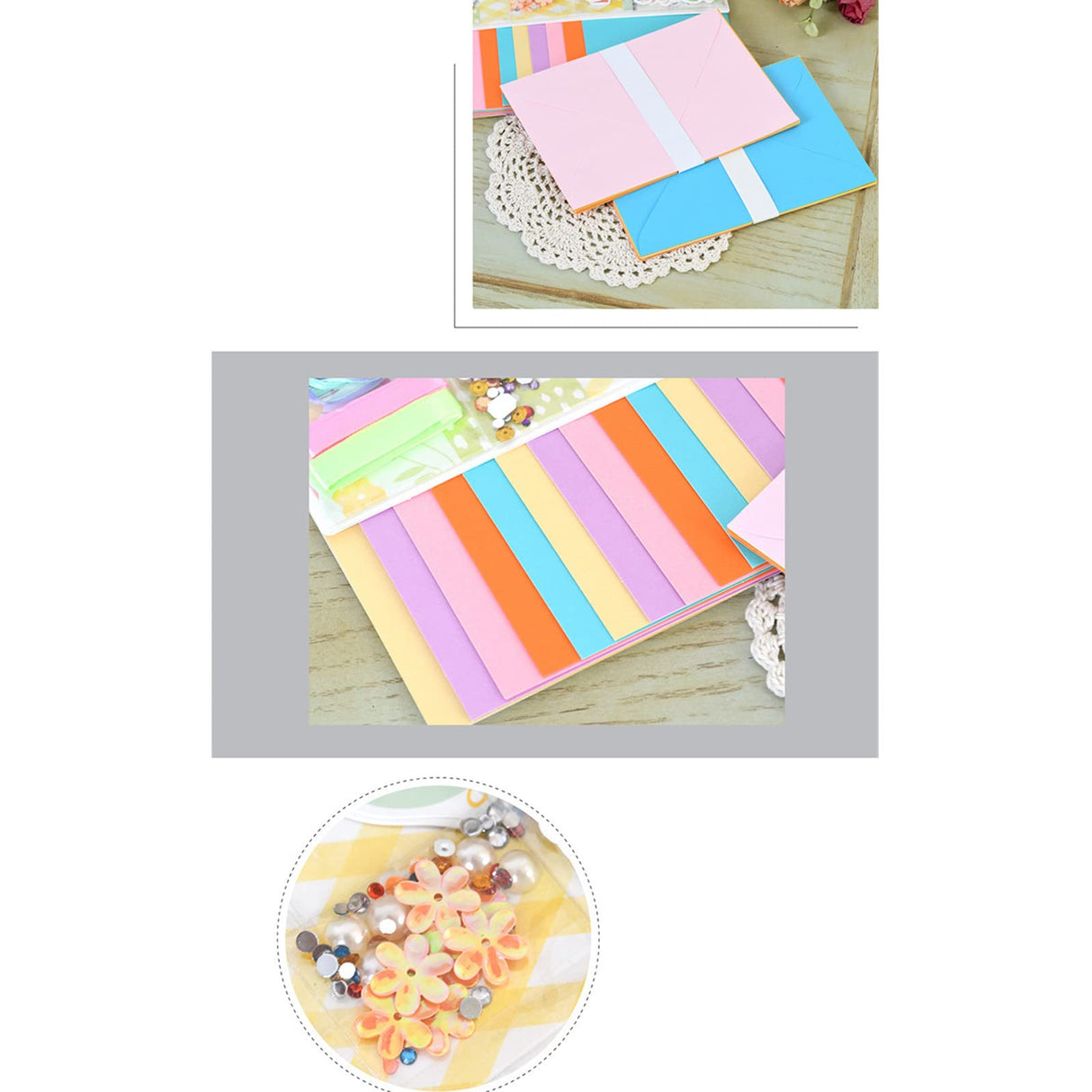 Gigicloud Paper Card Making Kits Colorful Handmade Greeting Card Kits Diy Making Material Set For Birthday Invitation, Thanksgiving, Christmas,Holiday,Baby Shower Gigicloud