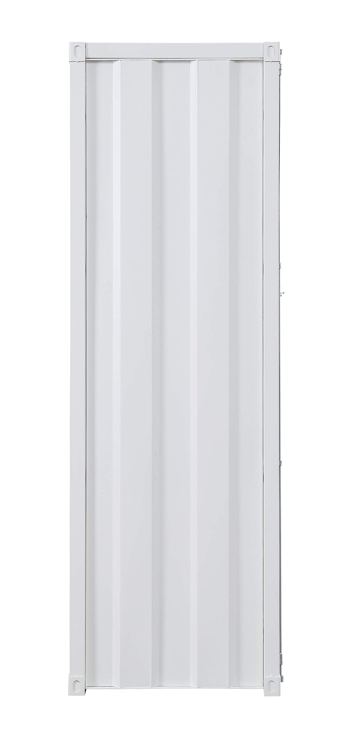 Acme Cargo Wardrobe Metal Armoire with 1 Door in White Acme