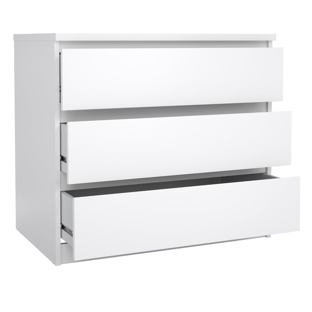 Tvilum Scottsdale 3 Drawer Chest in White High Gloss Tvilum