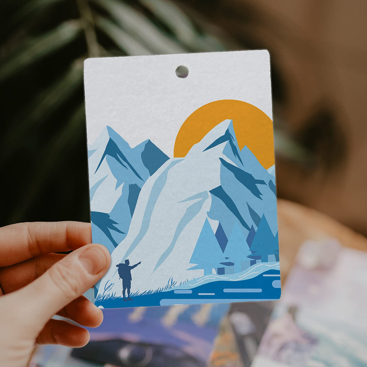 MAIKESUB 25 Pieces Rectangle Sublimation Air Freshener Blank Sheets Car Scented Hanging Sheets Felt Air Freshener White Fragrant Sheets with Bags and Elastic Rope for Car Interior Use and Decor MAIKESUB