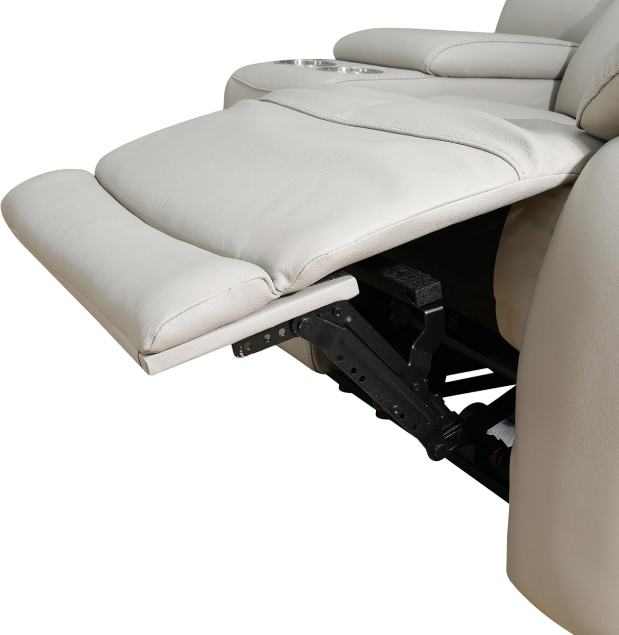 Genuine Leather Recliner Couch Set, Living Room Furiture Set,Power Reclining Sofa Set, Top Grain Leather Sofa with Built in USB Port for Living Room(Light Grey) (Sofa) Pon Living Furniture Inc