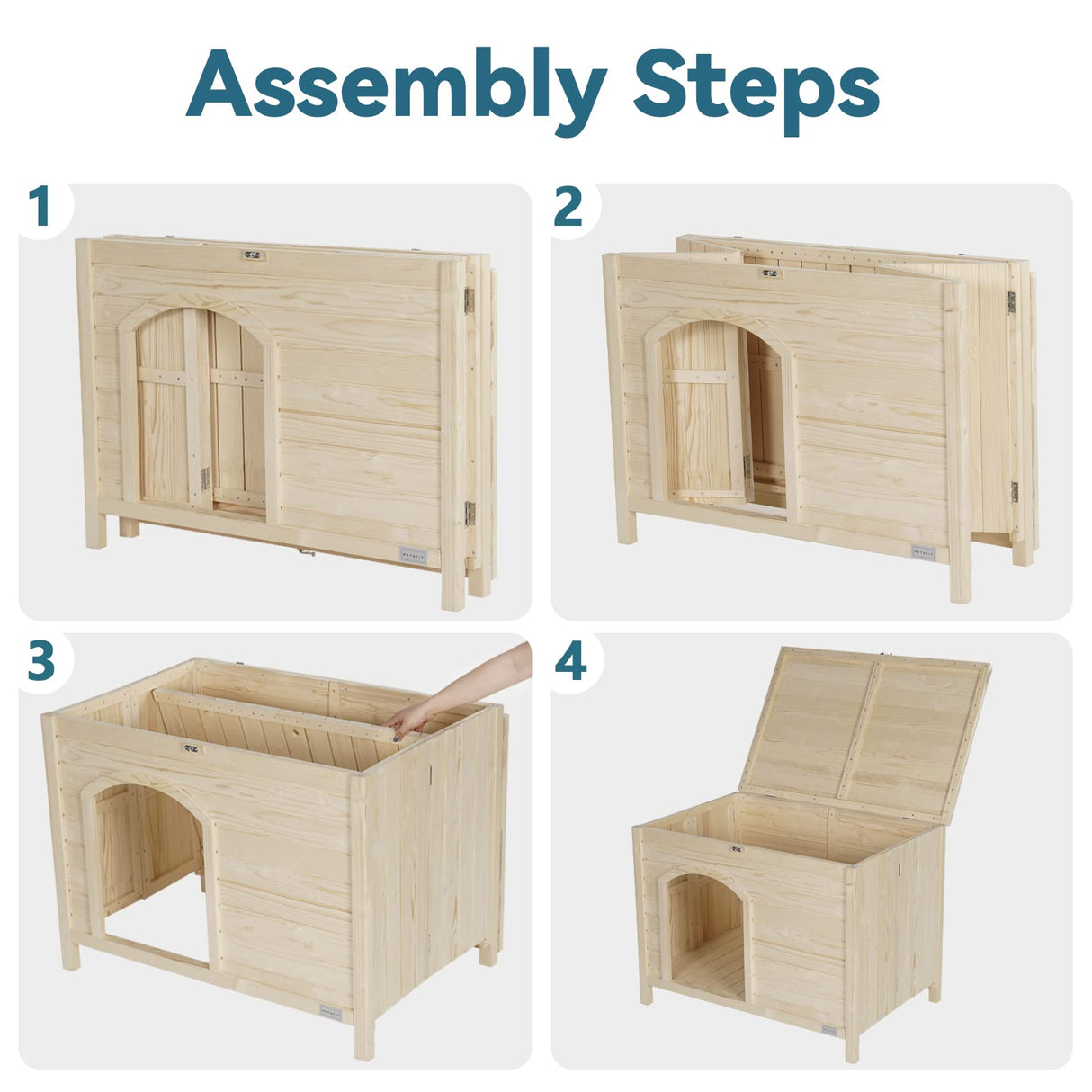 Petsfit Large Cat Litter Box Furniture Hidden,No Tools Required Assembly,Cat Washroom Furniture with Top Opening,Wooden Pet House End Table,Folding Litter Box Enclosure,35.5L x 23.5W x 27H inches Petsfit