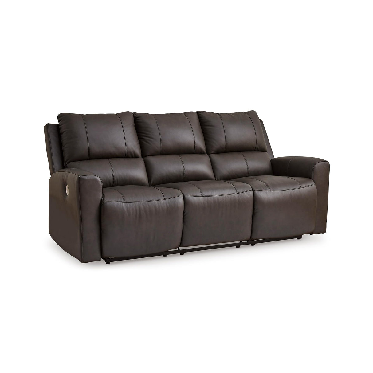 Signature Design by Ashley Boxmere Modern Leather Match Power Reclining Sofa with USB Ports, Dark Brown Signature Design by Ashley