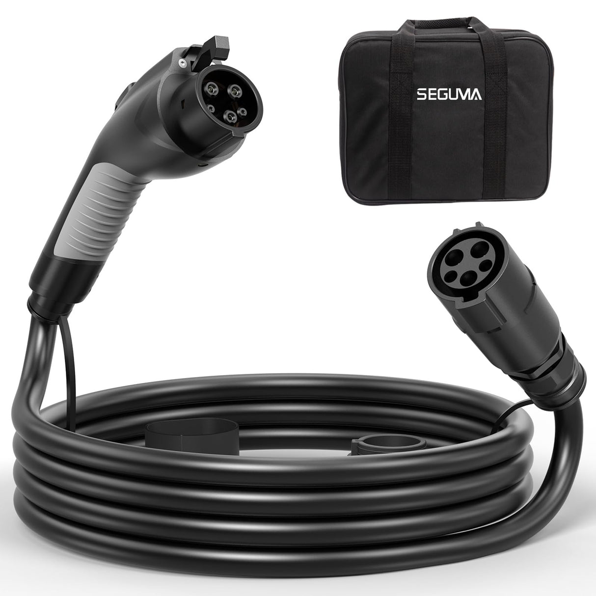 EV Charger Extension Cable, 21ft 50Amp J1772 Extension Cable Compatible with 110V-240V SAE J1772 EV Chargers, Suitable for J1772 EVs/PHEVs, Level 1/ Level 2 IP66 Car Charger Extension Cord with Bag SEGUMA