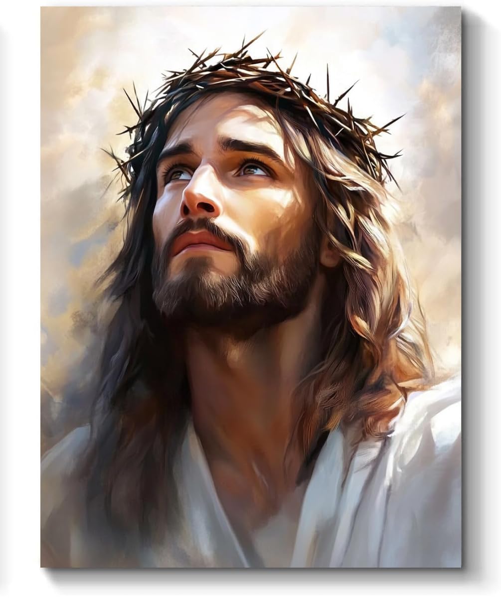 Jesus Portrait Paint by Numbers Kit for Adults, 16"x20" Canvas Painting Kit for Beginners, Modern Aesthetic DIY Paint by Number on Canvas for Home Wall Decor 156 Generic