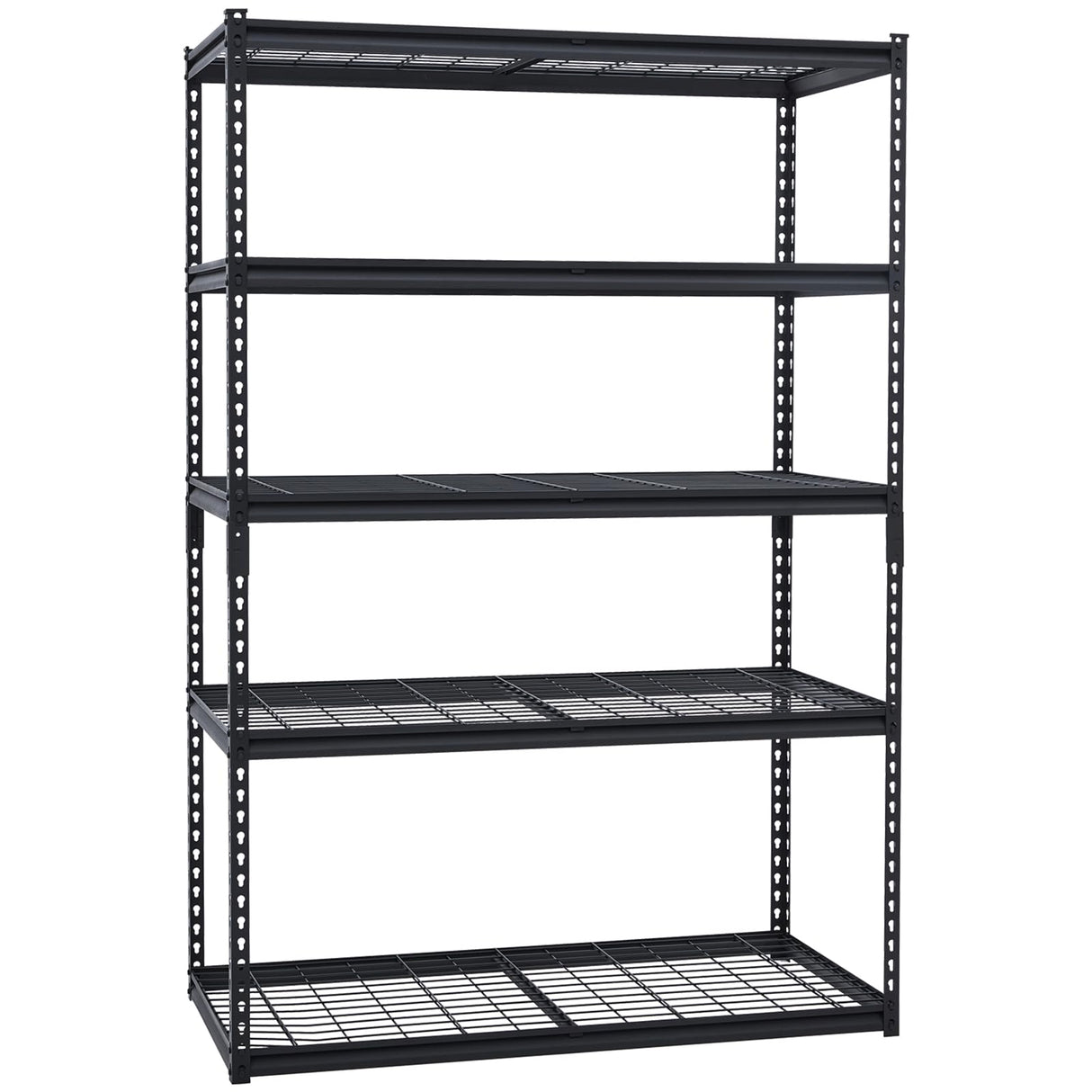 PeacefulHues 48x24x72 Inch Garage Shelving Heavy Duty, Storage Shelves 2500Lbs Capacity, Adjustable Metal Shelving Unit, 5 Tier Industrial Shelves for Basement Workshop PeacefulHues