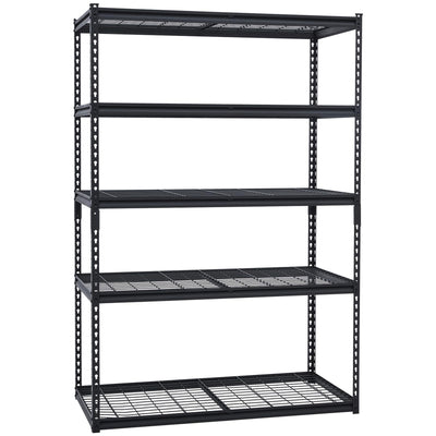 PeacefulHues 48x24x72 Inch Garage Shelving Heavy Duty, Storage Shelves 2500Lbs Capacity, Adjustable Metal Shelving Unit, 5 Tier Industrial Shelves for Basement Workshop