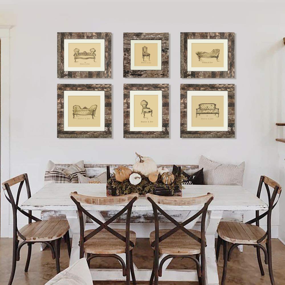 Eosglac Rustic 8.5x11 Wooden Picture Frame, Handmade with Real Birch Bark, Photo Frame Natural Eosglac