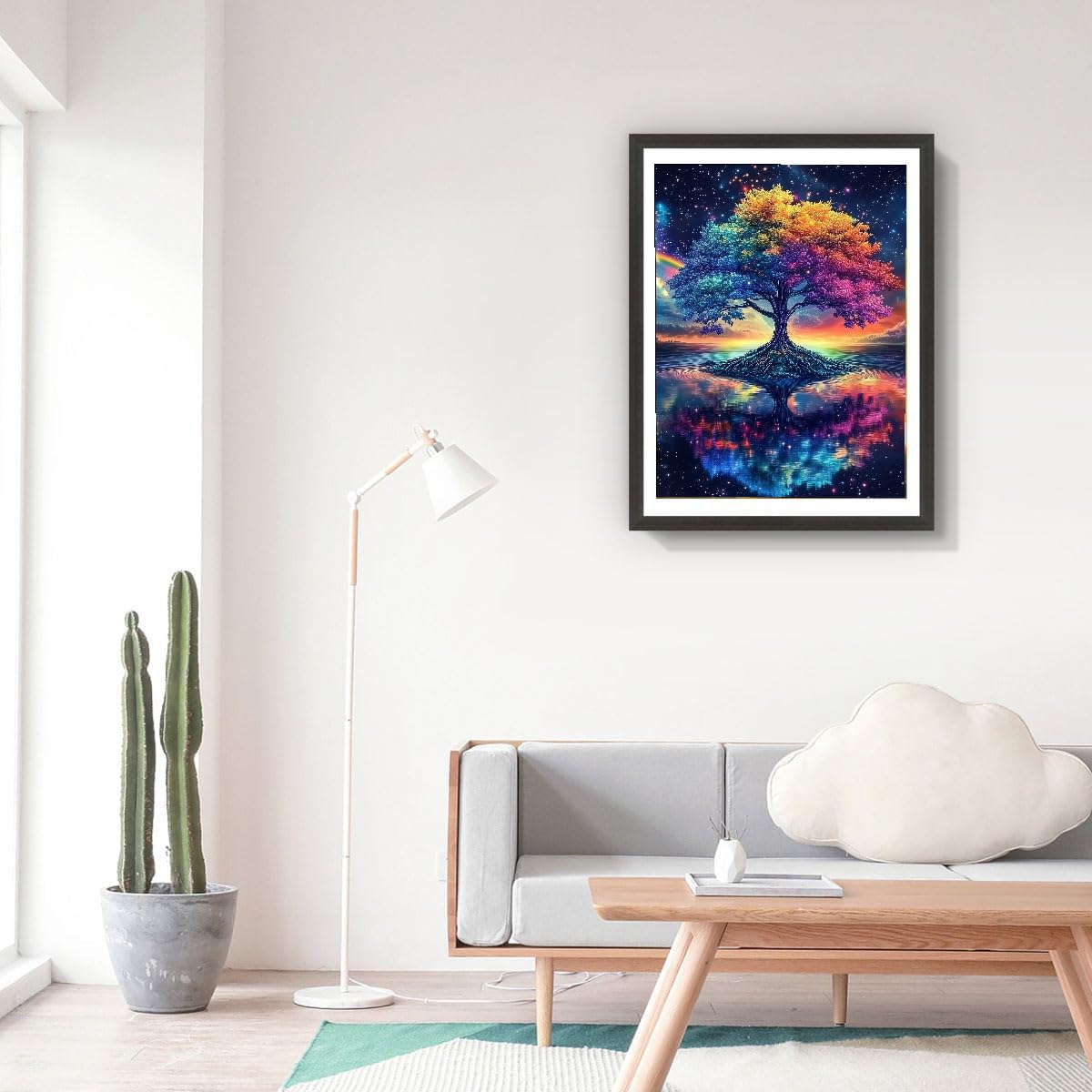 FILIGE 5D Diamond Art Kits for Adults 12x16inch Square Full Drill DIY Flower Landscape Gem Art Paint Crafts Home Wall Decor Holiday Gift for Beginners(Rainbow Tree) FILIGE