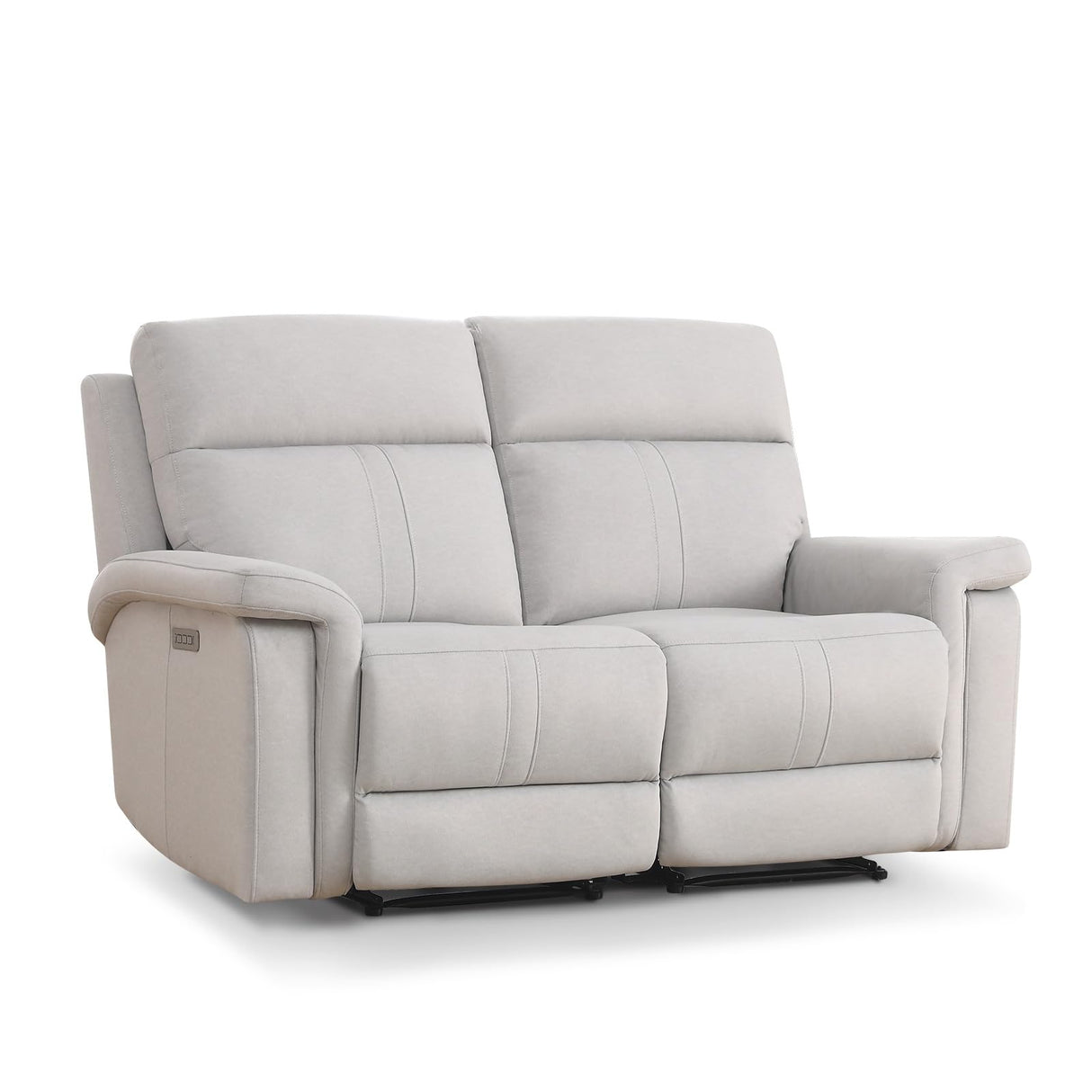 ANJ Beige Power Reclining Loveseat Sofa Couch, Oversized 2-Seater Recliner for Living Room with Overstuffed Armrests, Pet Friendly Small Space Recliner Couch, Full-Body Support Loveseat ANJ