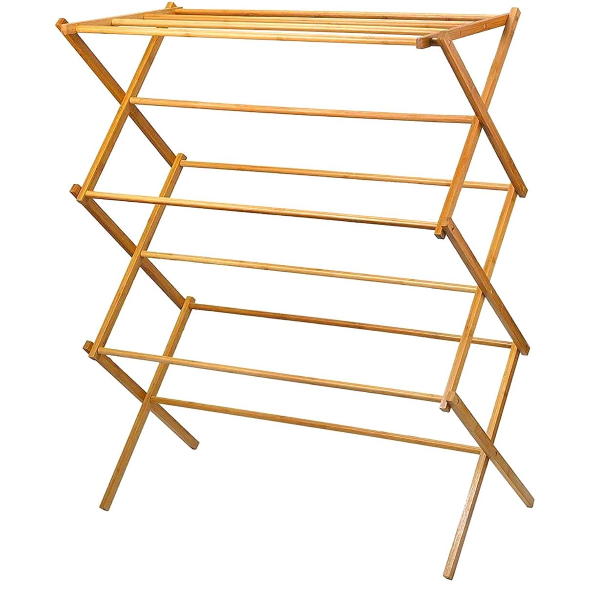 Home-it Wooden Clothes Drying Rack for Laundry - Collapsible Folding Bamboo Laundry Drying Rack for Drying Clothes - Heavy Duty Pre Assembled HOME IT