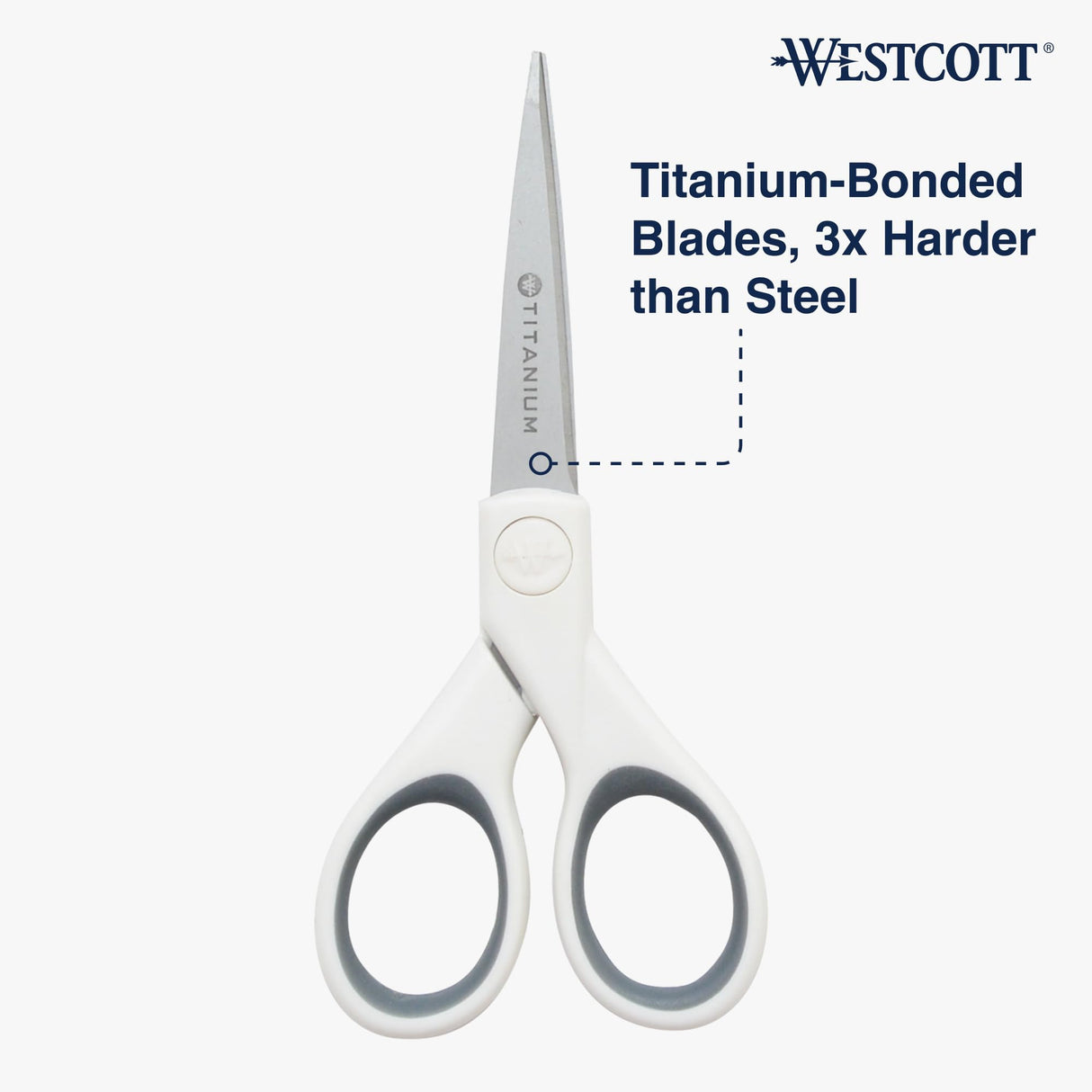 Westcott 5" Micro-Tip Fabric Scissors with Titanium-Bonded Blades - Ideal for Crafting, Sewing, and More Westcott