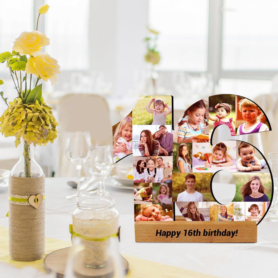 Personalized 50th 60th 70th 80th Numbered Photo Collage Gift,Custom Any Number, Personalized 50th Birthday Photo Collage Gift, 50th Birthday Party CDON