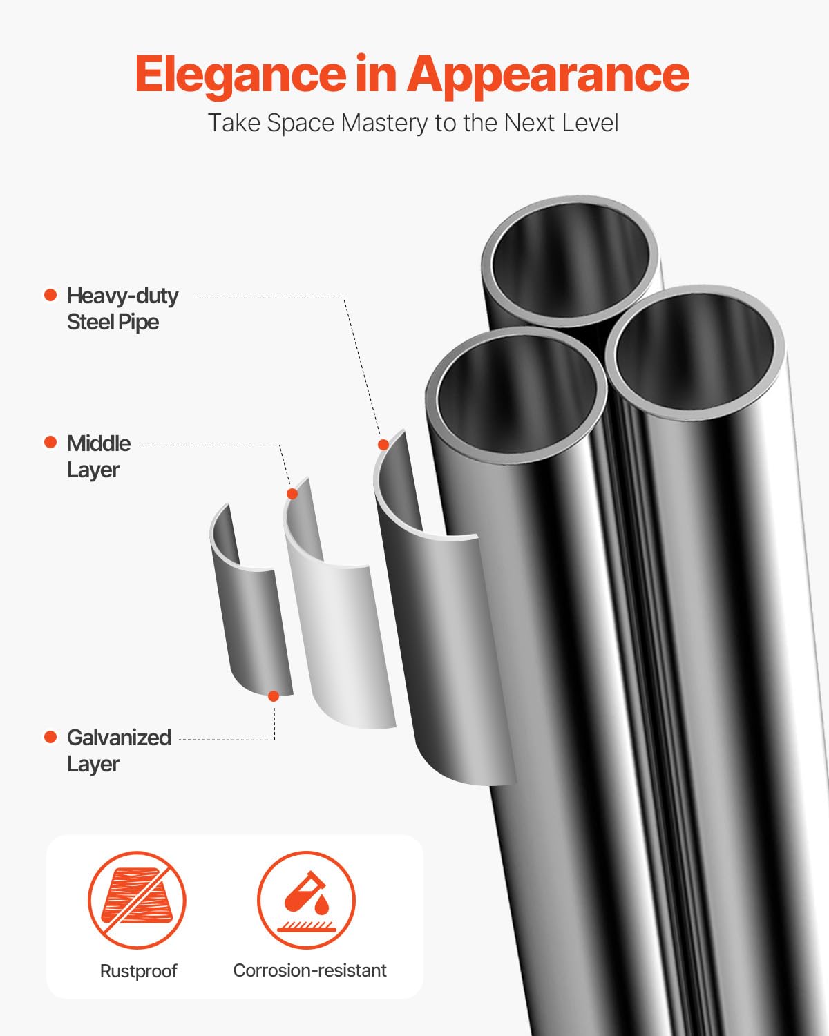 VEVOR Large Metal Chicken Coop with Run, Walkin Chicken Coop for Yard with Waterproof Cover, 6.5 x 9.8 x 6.5 ft, Spire Roof Large Poultry Cage for Hen House, Duck Coop and Rabbit Run VEVOR
