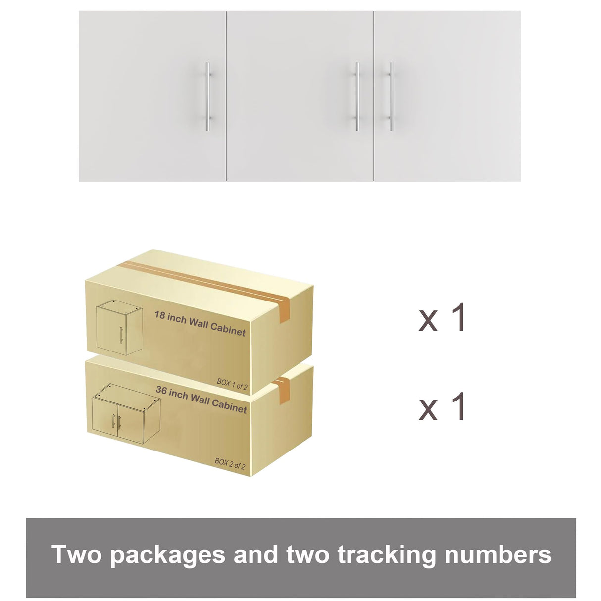 JPND Laundry Wall Cabinet, 54"W x 12"D x 20"H Wooden Wall Mounted Storage Cabinet, 3 Door Cabinet with Soft Close and Metal Handle and Adjustable Shelf, for Kitchen, Garage, Laundry, Bathroom, White JPND