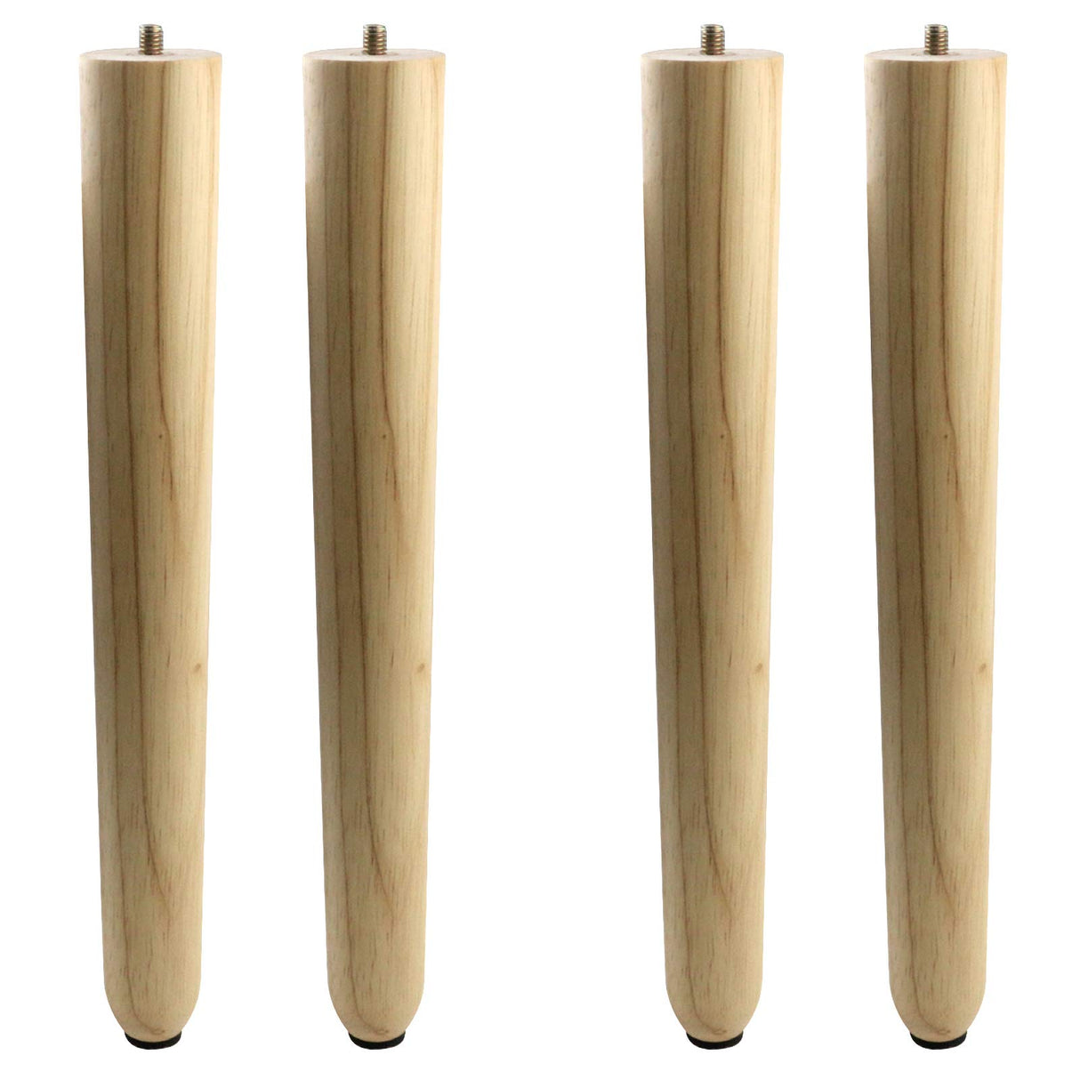 Geesatis 13" Solid Wood Furniture Legs Mid Century Legs for Couch Sofa Chair Coffee Table Legs Replacement Part, with Mounting Plate and Screws Geesatis