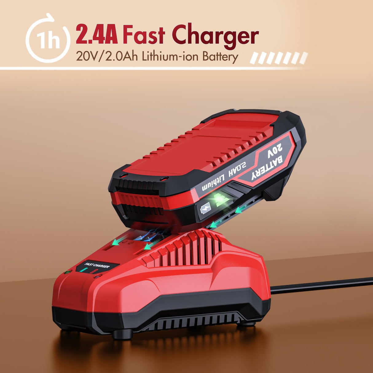 Reciprocating Saw Cordless, 20V Power Reciprocating Saw with Battery and Charger, 3000SPM Compact Reciprocating Saw with 6 Tool-Free Blades for Wood & Metal Cutting (1PC Battery) Vistreck