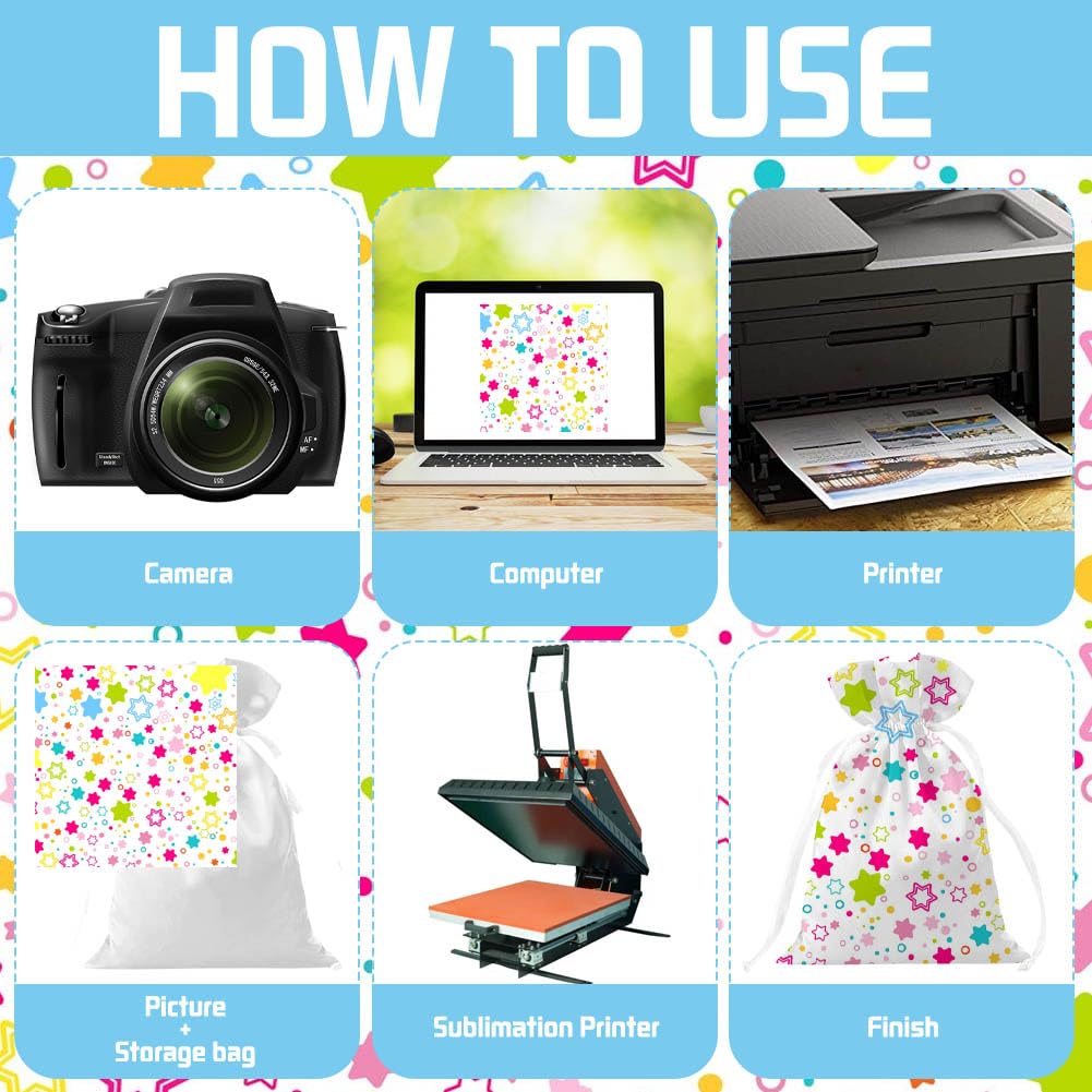 ZUYYON 24 Pcs Sublimation Blank Small Drawstring Bags 4x6 Inch Satin White Gift Bags Reusable Heat Press Goodies Pouch Sachet for Wedding Party Favors ZUYYON