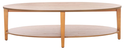 SAFAVIEH Couture Collection Leonardi Natural Brown Oval Coffee Table