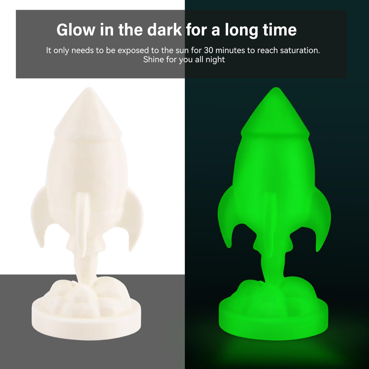 CCTREE Glow in The Dark ASA Filament 1.75mm, UV-Resistant, High-Strength & Weatherproof Material for Durable Outdoor Prints, 1kg (2.2lbs) Spool, Accuracy +/- 0.03mm, Glow Green CCTREE