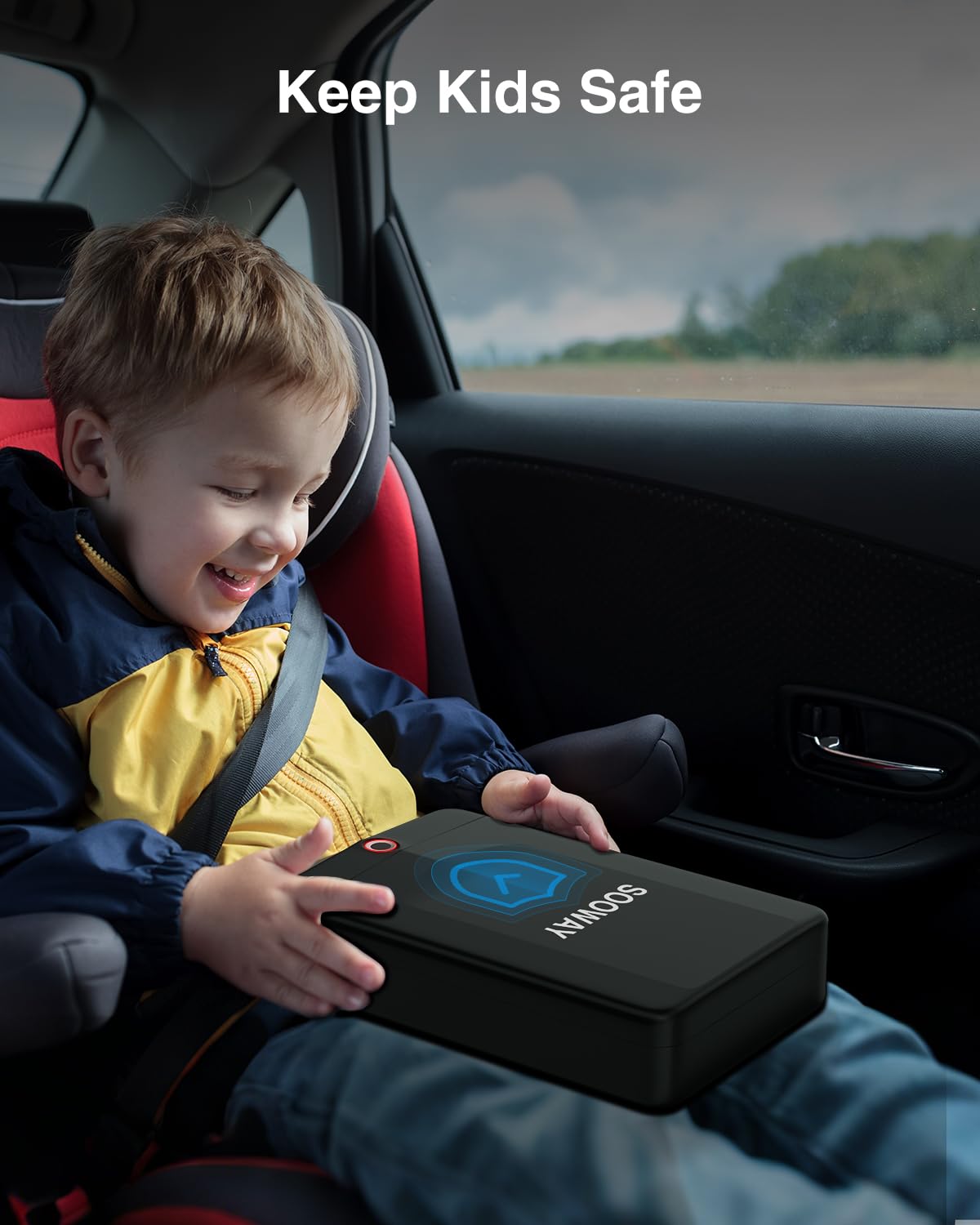 Gun Safe, Small Pistol Safe Biometric Gun Safe for Handgun, Portable Fingerprint Quick Access Gun Lock Box for Car Travel Nightstand Bedside SOOWAY