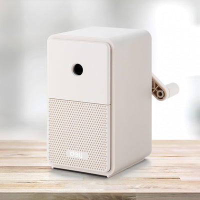 Deli Manual Pencil Sharpener - Auto-in Hand Crank with Adjustable Point for Colored Pencils, Kids, Students, Classroom, Home and Office, Gray