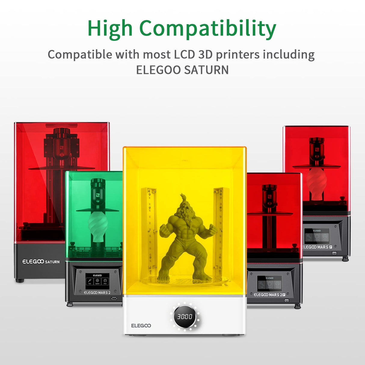 ELEGOO Mercury X Bundle Wash and Cure Station Set, Newly Design Separate Washing Machine and UV Resin Curing Machine for LCD/DLP/SLA Saturn Mars Photon S Photon Mono 3D Printed Models ELEGOO