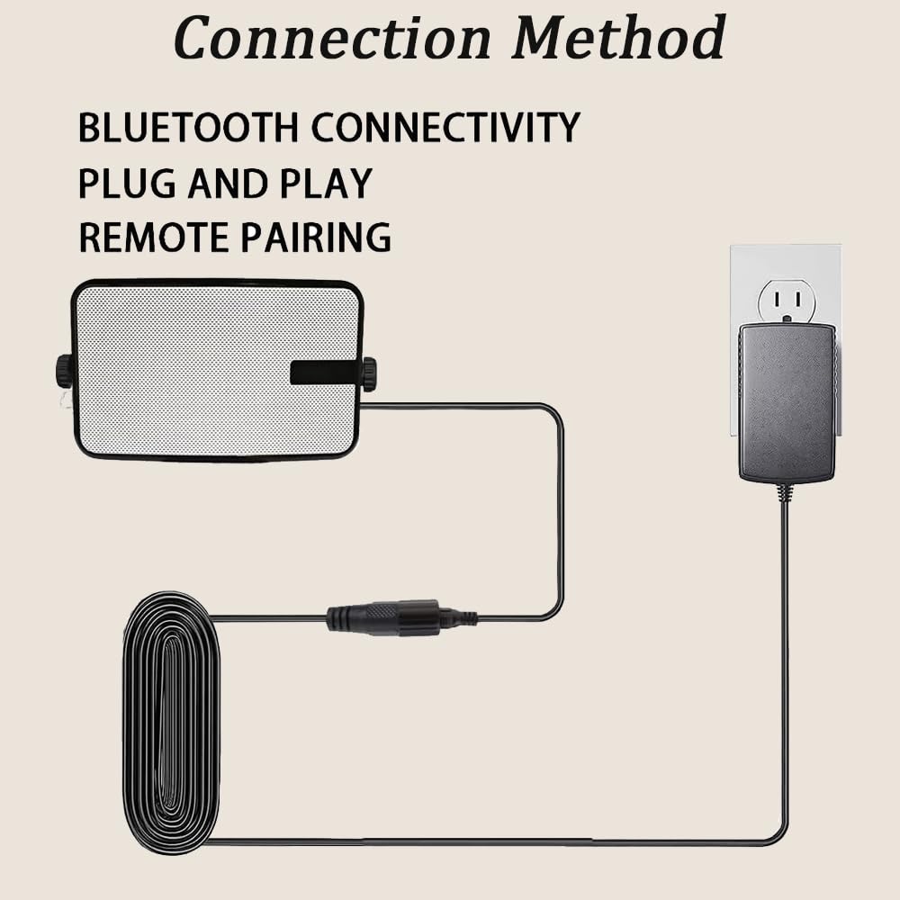 MWAU Outdoor Bluetooth Speakers 400w for Garage,Patio,Porch,Gazebo,Soffit,Entertainment Room.Wall Mount Speaker,Wireless Sync Up to 100 Speakers,IPX5 Waterproof (2 Pcs) MWAU