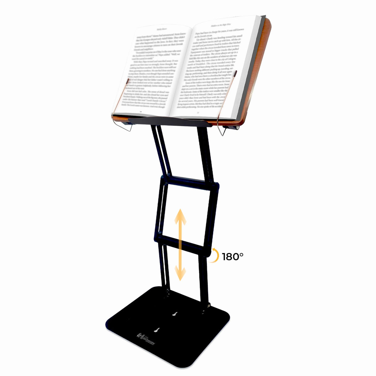 Dr. Shtaygen Reading Stand Book Holder for Desk, Counter, Table - Ergonomic Adjustable Height to 17.8", Lightweight Aluminum & Oak, Strong & Stable, Spacious 13" x 8.7" Platform for Tablet, Laptop Dr. Shtaygen