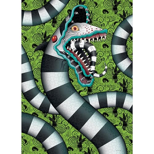 Beetlejuice Sandworm! 1,000 Piece Jigsaw Puzzle, Dimensions 19” x 27”, Featuring The Sandworm from Tim Burton’s Classic Film, Challenging and Engaging Officially Licensed Beetlejuice Merchandise USAOPOLY