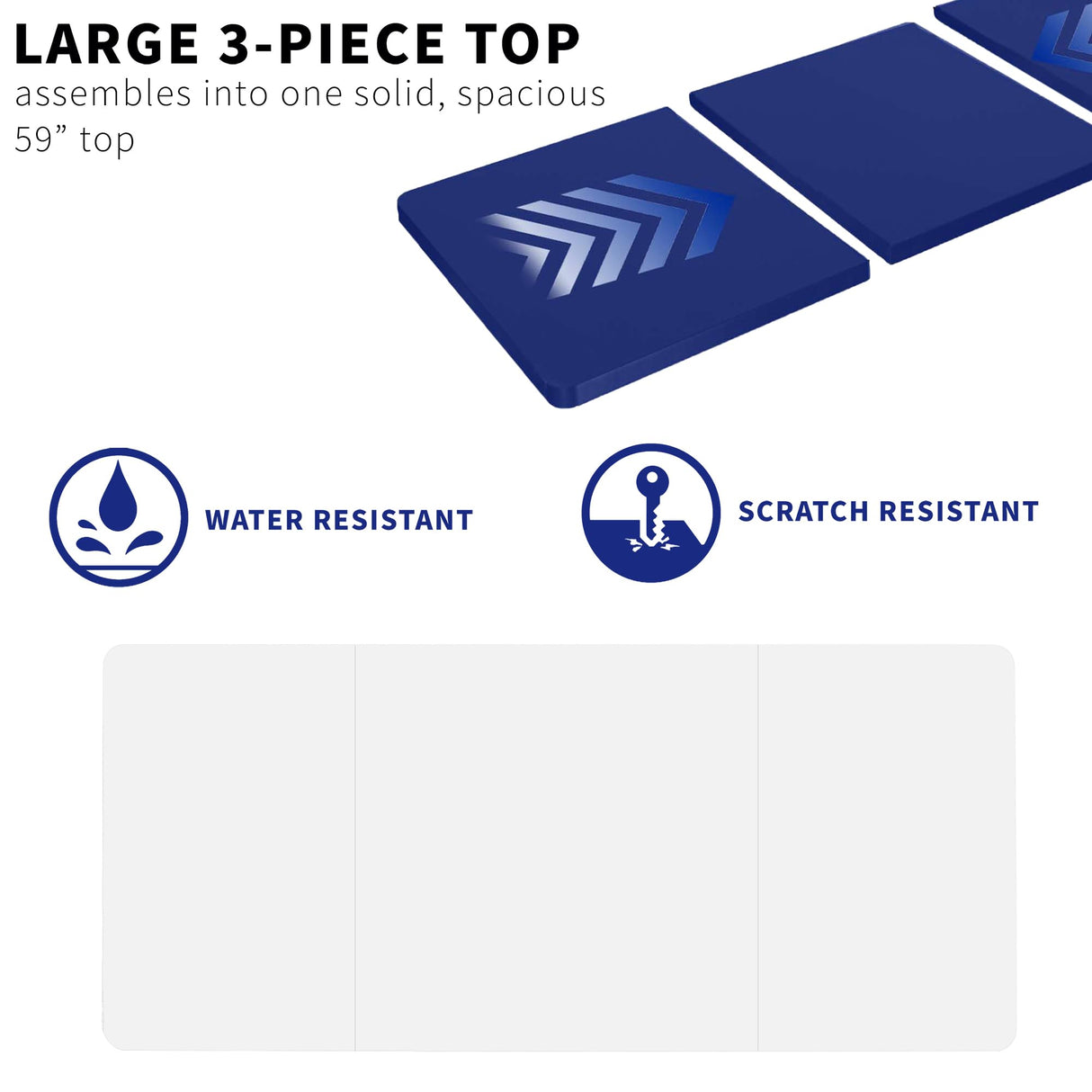 VIVO Universal 60 x 30 inch Table Top for Standard and Sit to Stand Height Adjustable Home and Office Desk Frames, White Desktop, DESK-TOP60-30W VIVO