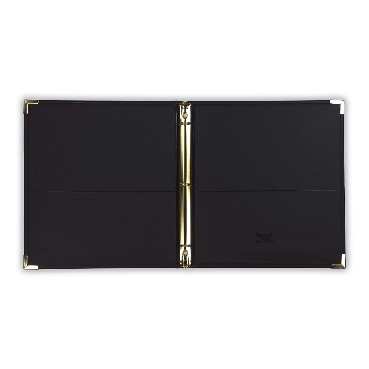 Samsill Classic Collection Executive Presentation 3 Ring Binder/Portfolio Binder, Half Inch Binder, Brass Round Ring (Holds 100 Sheets), Black Samsill