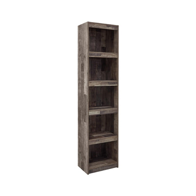 Signature Design by Ashley Derekson Rustic Pine Grain Finished Pier with 3 Adjustable Shelves, Multi Dark Gray