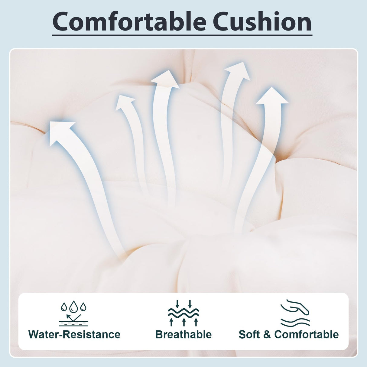 Swing Egg Chair with Stand, Foldable Hanging Egg Chair, Heavy Duty Frame & HDPE Rattan Hanging Basket with UV Resistant Cushions for Indoor Outdoor Porch Garden, 350Lbs Capacity (White) A ALFRESCOOL