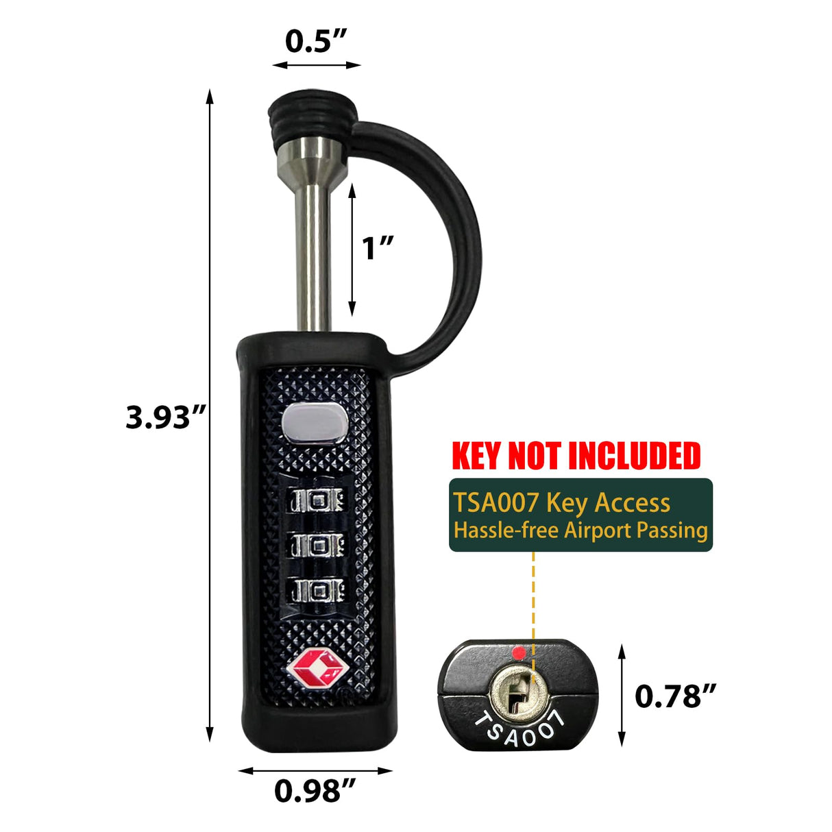 LAFENLIN Gun Case Locks 2 Pack, TSA Approved Case Locks for Gun Case,Handgun Case Padlock for Gun Safe, Air Travel Locks Hard Pistol Cases Locks for Rifles and Shotguns, 3 Digits Heavy Duty TSA Locks LAFENLIN