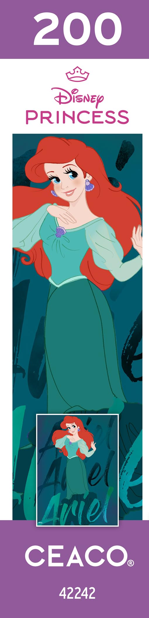 Ceaco - Disney Princess - Ariel - Jigsaw Puzzle - Finished Size is 19.5 x 14.25 Ceaco
